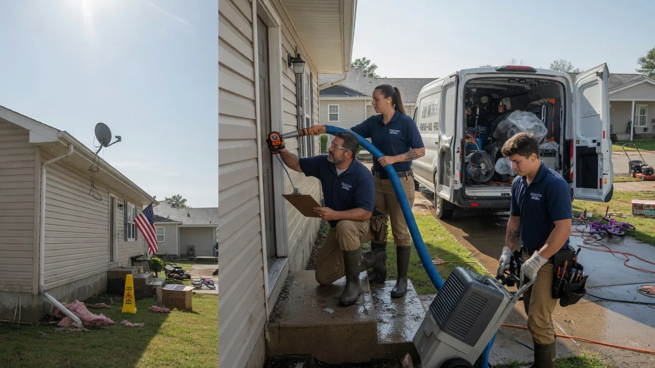 Ceiling Water Damage Restoration in Bellflower, IL near me